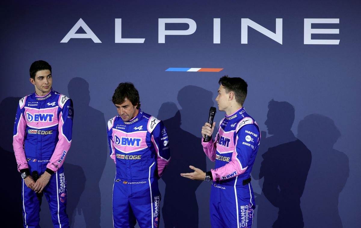 Alpine Ocon Alonso Piastri | Alpine ima letos zelo močno ekipo: Esteban Ocon, Fernando Alonso in Oscar Piastri. | Foto Reuters