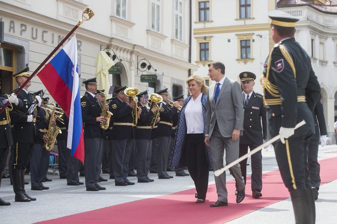 Kolinda Grabar Kitarović obisk pri Borutu Pahorju | Foto: Matej Leskovšek