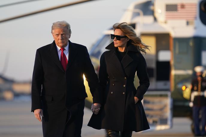 Melania Trump | Donald Trump bi lahko bil zaradi kaznivih dejanj, ki mu jih očita posebni tožilec Jack Smith, obsojen na dolgoletno zaporno kazen. Teoretično celo na 400 let. | Foto AP Photo/Patrick Semansky