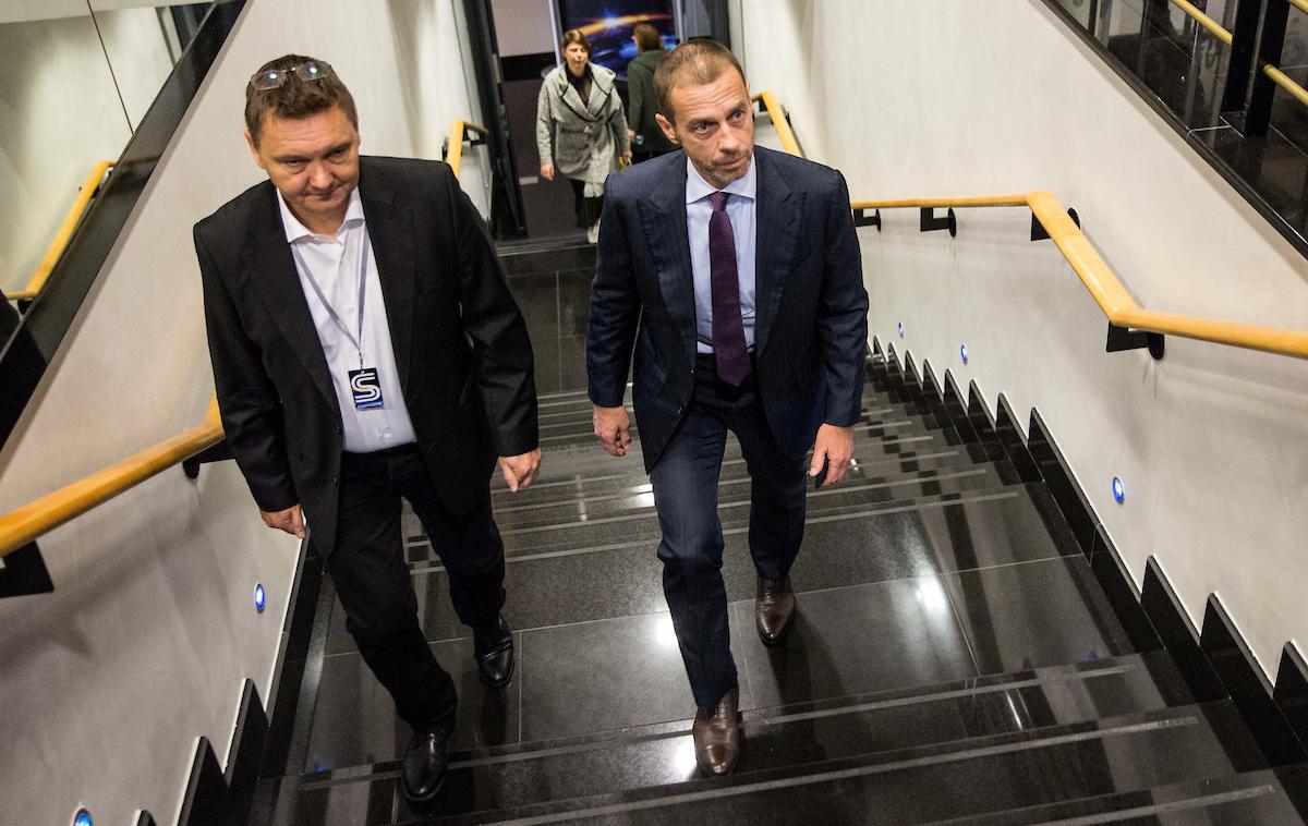 Tomaž Ambrožič, Aleksander Čeferin | Tomaž Ambrožič v družbi Aleksandra Čeferina na konferenci Sporto novembra lani v Portorožu. | Foto Vid Ponikvar