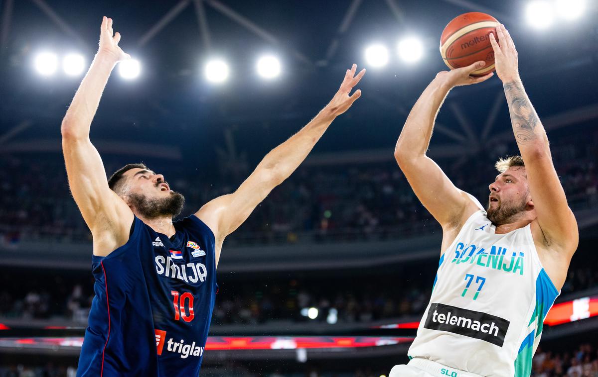 Slovenija Srbija prijateljska tekma Luka Dončić | Luka Dončić je bil s 34 točkami najboljši strelec srečanja. | Foto Matic Klanšek Velej/Sportida