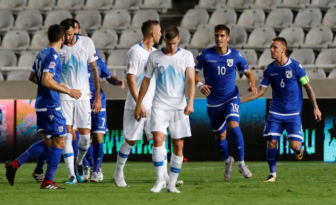 Slovenija je pred natanko šestimi leti, takrat je Matjaž Kek dopolnil 57 let, a se še ni vrnil na selektorski stolček, izgubila na gostovanju na Cipru. Tri leta pozneje je na Cipru gostovala tudi Slovenija s selektorjem Kekom in v kvalifikacijah za SP 2022 ostala praznih rok.   | Foto: Reuters