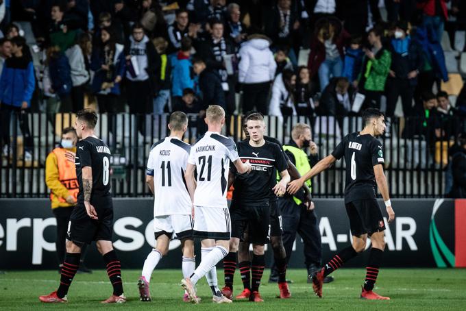 Rennes je pred dvema tednoma zmagal v Mariboru z 2:1. | Foto: Blaž Weindorfer/Sportida