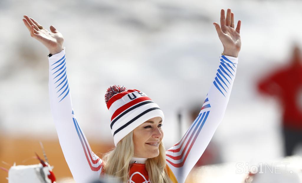 Lindsey Vonn smuk Pjongčang 2018