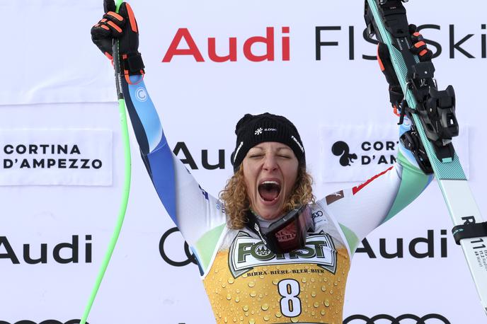 Ilka Štuhec Cortina 2023 | Ilka Štuhec je v Cortini d'Ampezzo premagala vso konkurenco in se veselila jubilejne 10. zmage v svetovnem pokalu. | Foto Guliverimage