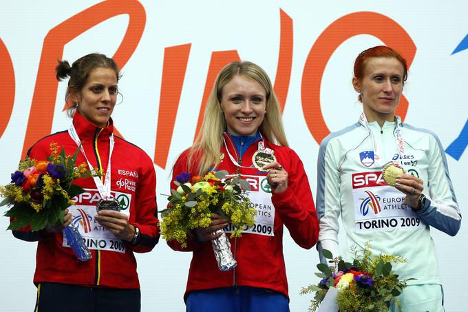 Sonja Roman je leta 2009 za uspeh na dvoranskem evropskem prvenstvu v atletiki prejela bronasto medaljo ... | Foto: Getty Images