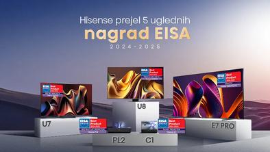 Hisense prejel številne nagrade EISA 2024–25 za inovacije in odličnost