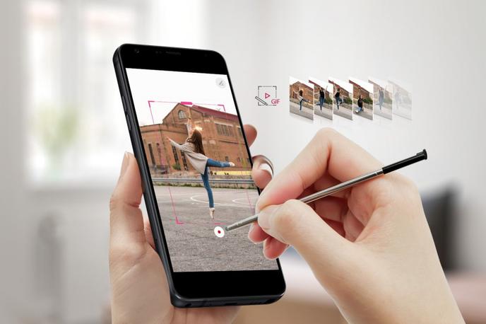 LG Q Stylus | Funkcija GIF Capture omogoča, da v nekaj sekundah shranimo kratke animacije, jih oblikujemo s pisalom in delimo s prijatelji.
