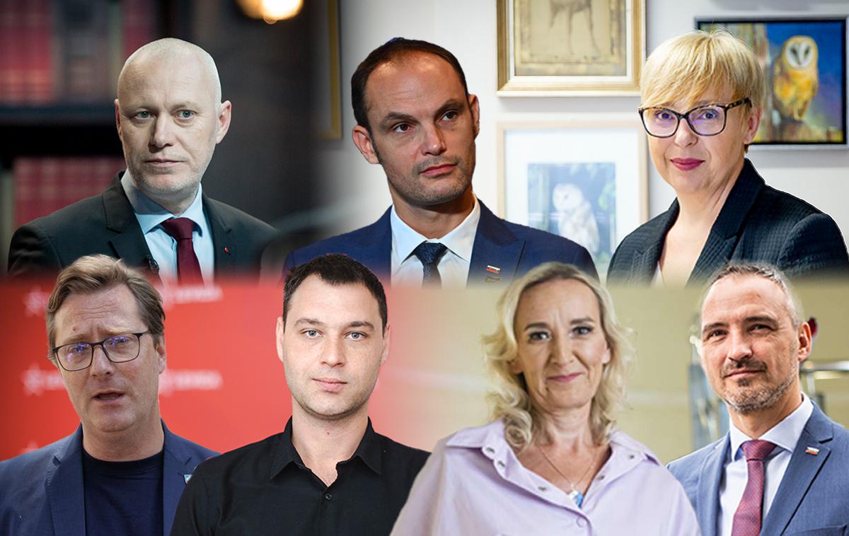 Milan Brglez, Anže Logar, Nataša Pirc Musar, Vladimir Prebilič, Miha Kordiš, Sabina Senčar, Janez Cigler Kralj, predsedniški kandidati | Foto Bojan Puhek/Ana Kovač/STA