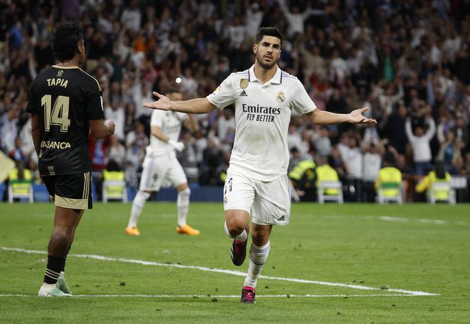 Marco Asensio je v 42. minuti povedel Real v vodstvo proti Celti, šest minut pozneje pa prispeval še podajo za drugi gol, ko se je med strelce vpisal Eder Militao. | Foto: Reuters