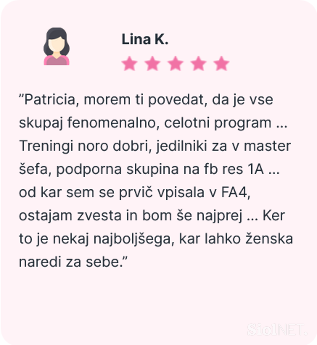 Fit Akademija, Patricia Pangeršič