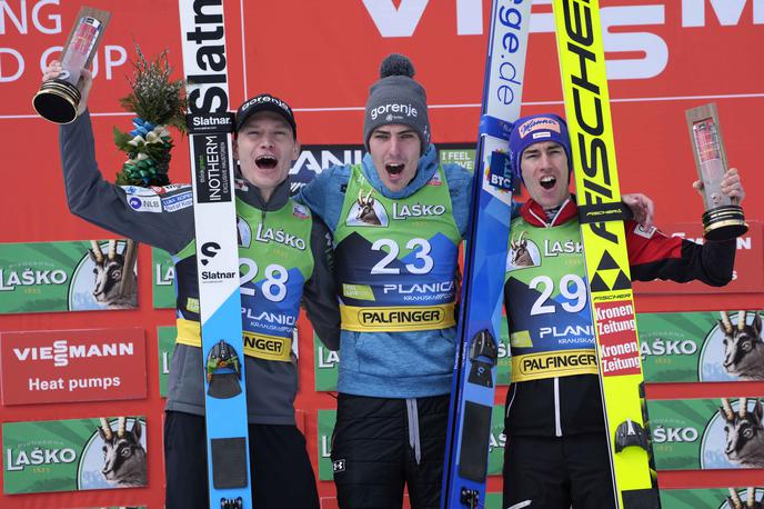 Timi Zajc Anže lanišek Planica | Timi Zajc in Anže Lanišek sta poskrbela za dvojno slovensko slavje v Planici. | Foto Guliverimage