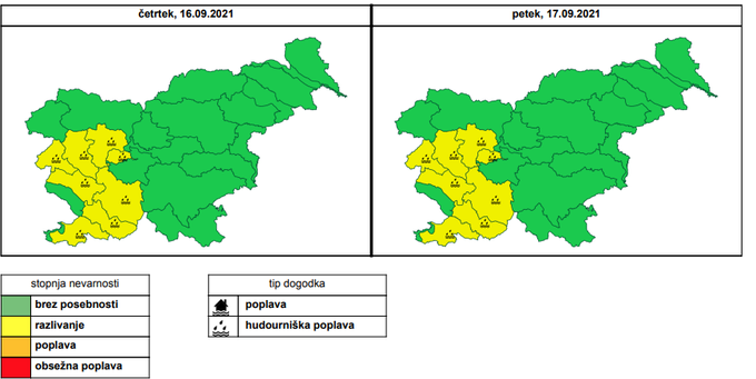 Jutranja temperatura rek je med sedmimi in 20 stopinjami Celzija. Bohinjsko jezero ima 19, Blejsko jezero 21, morje pa dobrih 23 stopinj Celzija. Ob koncu tedna se bodo reke ohladile, so še sporočili iz centra za obveščanje.  | Foto: Center za obveščanje RS