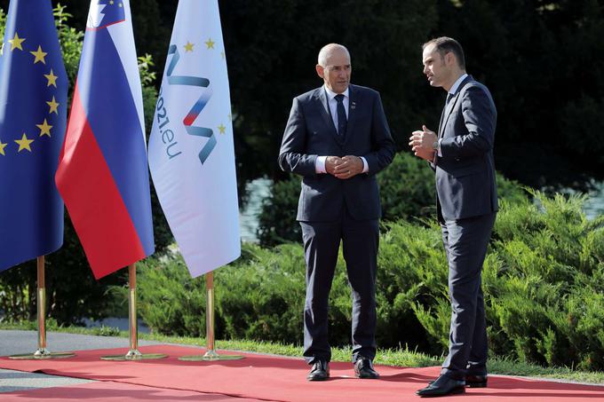 Janez Janša in Anže Logar | Foto: Matic Prevc/STA