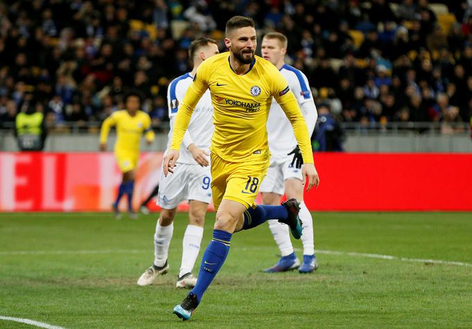 Oliver Giroud je plesal v Kijevu. Dosegel je tri zadetke. | Foto: Reuters