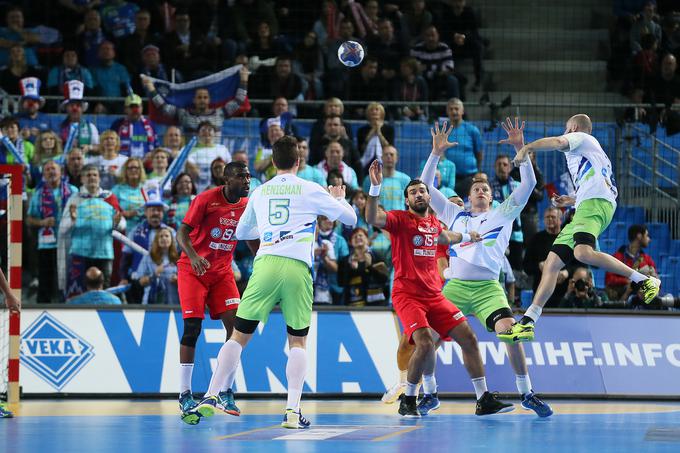 Tunizija je bila proti Sloveniji pred zmago, a se Slovenci s tem niso strinjali. | Foto: Vincent Michel/francehandball2017.com