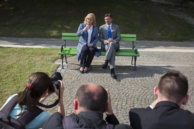 Kolinda Grabar Kitarović obisk pri Borutu Pahorju | Foto: Matej Leskovšek