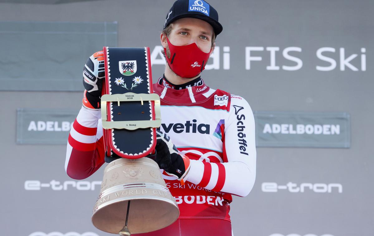 Marco Schwarz | Slalom je dobil Avstrijec Marco Schwarz. | Foto Reuters