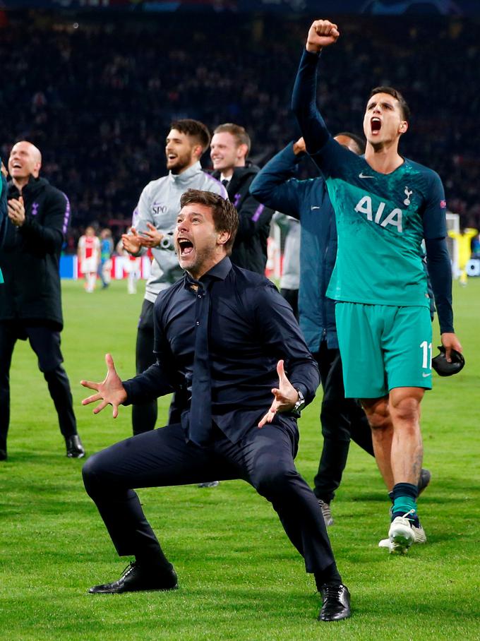 Trener Tottenhama Mauricio Pochettino si je dal duška po največjem uspehu kariere. | Foto: Reuters