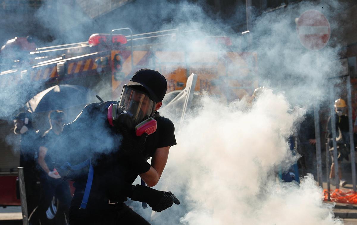 hongkong | Aplikacija HKmap Live med drugim razkriva lokacije, kjer je policija uporabila solzivec. | Foto Reuters