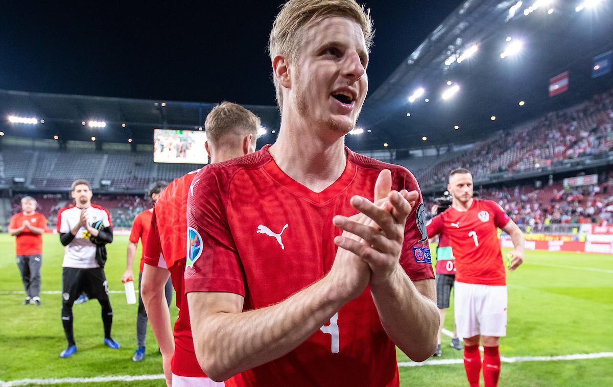 Martin Hinteregger | Tako se je dolgoletni avstrijski reprezentant Martin Hinteregger leta 2019 veselil zmage v Celovcu proti Sloveniji (1:0). | Foto Sportida