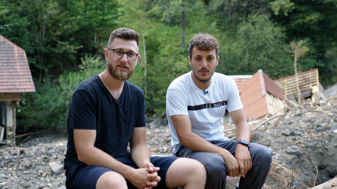 Gašper Bergant, ki prihaja iz Luč, in Žan Papič. | Foto: Planet TV