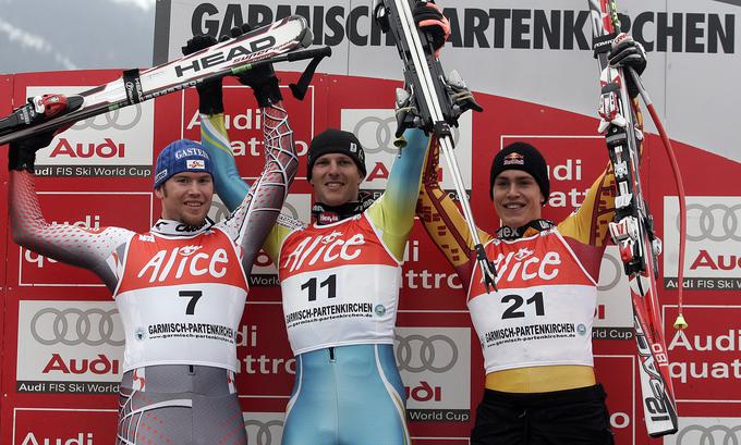 Jerman se je na najvišjo stopničko zmagovalnega odra v svetovnem pokalu prvič povzpel leta 2007 v Garmisch-Partenkirchnu. | Foto: Reuters