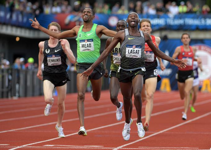 Takole se je Bernard Lagat veselil uvrstitve na pete olimpijske igre. | Foto: Reuters