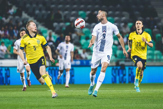 Slovenija : Švedska, slovenska nogometna reprezentanca, Andraž Šporar | Andraž Šporar je zabil za svoj novi klub, Panathinaikos. | Foto Grega Valančič/Sportida