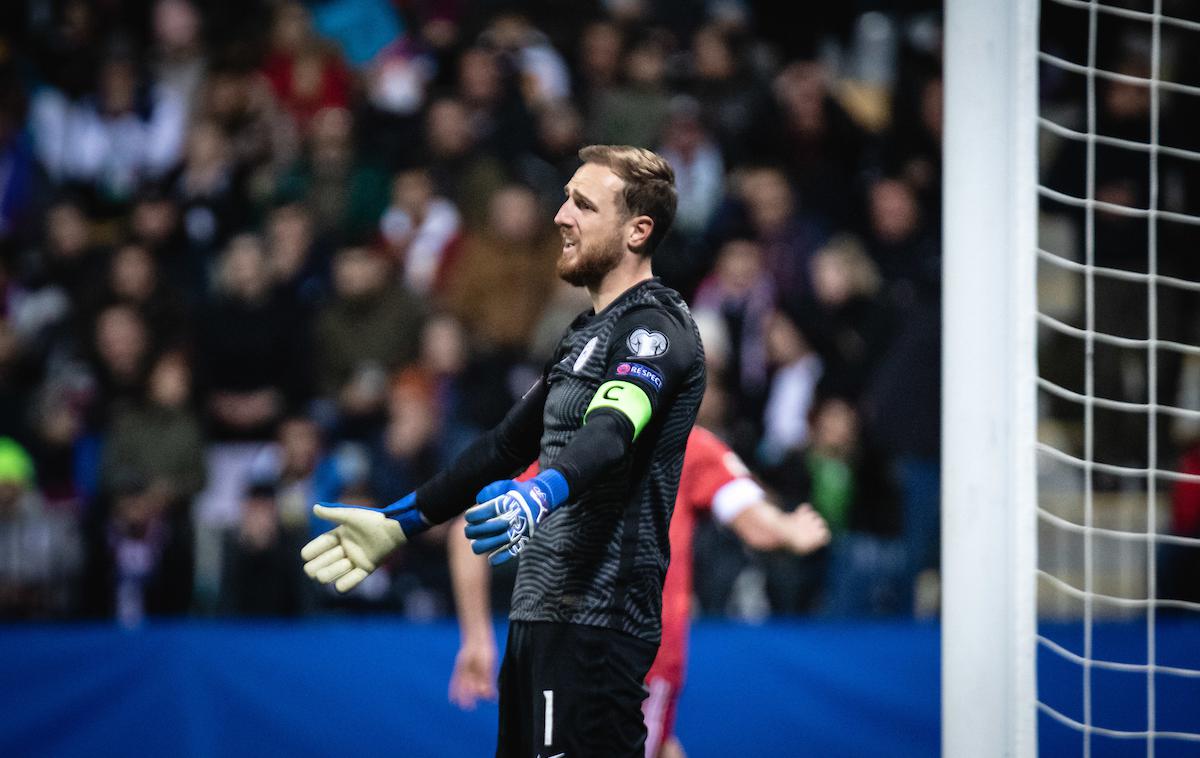 Slovenija : Rusija, slovenska nogometna reprezentanca, Jan Oblak | Jan Oblak je bil na prvem srečanju slovenske nogometne reprezentance v Mariboru po letu 2015 dvakrat premagan. | Foto Blaž Weindorfer/Sportida