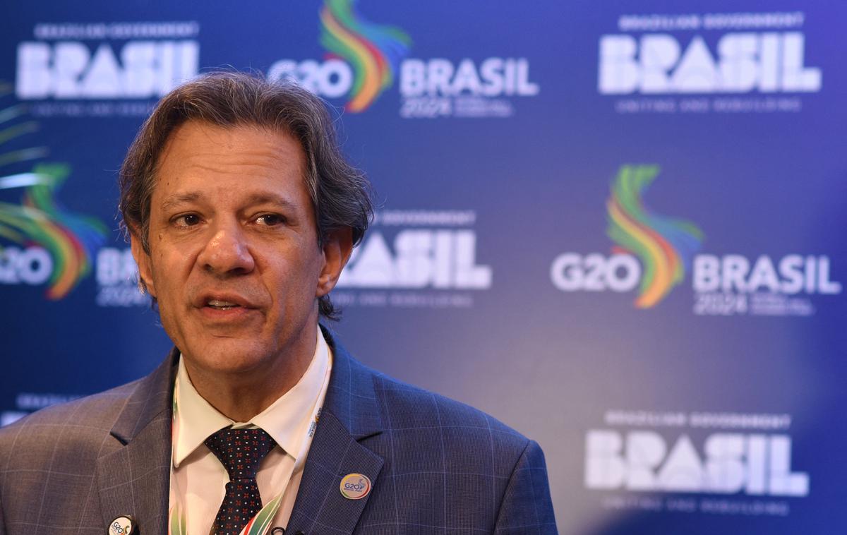 Brazilski finančni minister Fernando Haddad | Brazilski finančni minister Fernando Haddad je dejal, da je "boj proti lakoti, revščini, neenakosti in obdavčitev najbogatejših končno na dnevnem redu svetovnega gospodarstva". | Foto Reuters