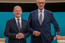 Olaf Scholz, Friedrich Merz, soočenje, volitve, 2025