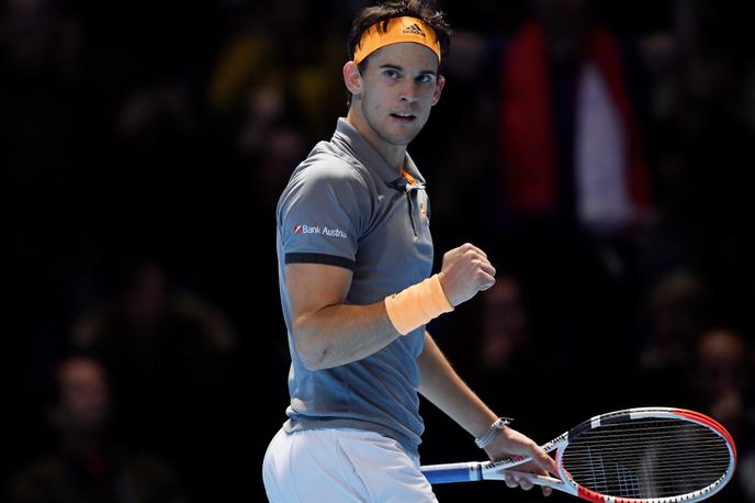 Dominic Thiem | Dominic Thiem si je po zmagah nad Federejem in Đokovićem že zagotovil prvo mesto v skupini Brog. | Foto Reuters