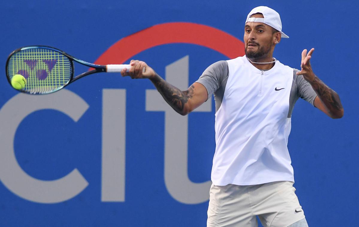 Nick Kyrgios | Za Nickom Kyrgiosom je izjemen konec tedna. Na turnirju ATP v Washingtonu je na isti dan zmagal v konkurenci posameznikov in dvojic. | Foto Guliverimage