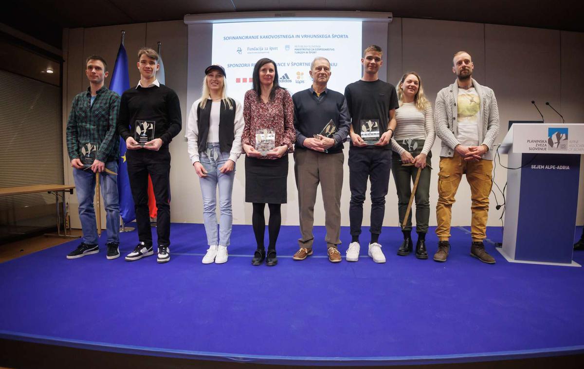 Janja Garnbret | Najuspešnejši alpinisti, športni in ledni plezalci ter turni smučarji v letu 2023: Gašper Pintar, Luka Potočar, Janja Garnbret, Maja Šuštar Habjan, Kazimir Drašlar - Mikec, Klemen Španring, Anja Petek in Marko Guna; na fotografiji manjka Karmen Klančnik Pobežin. | Foto Nebojša Tejić/STA