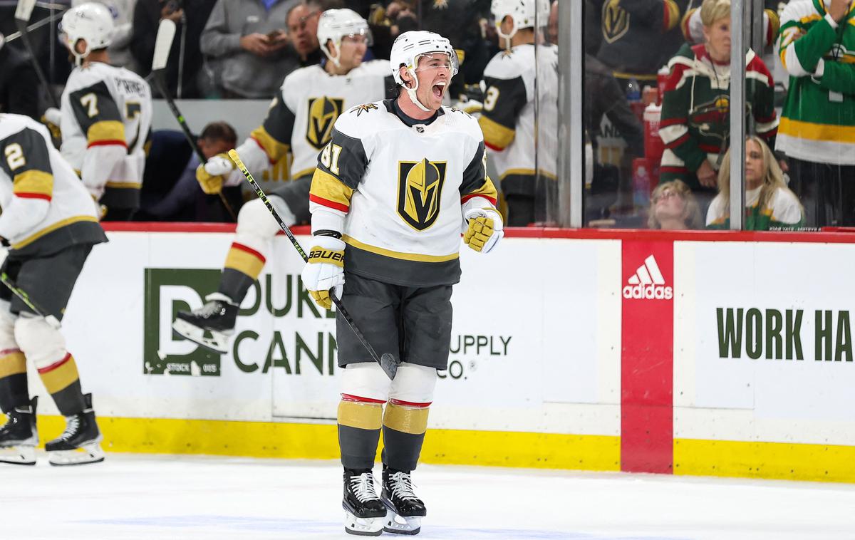 Vegas Golden Knights | Vodilno moštvo zahoda iz Vegasa je po kazenskih strelih strlo odpor Minnesote, ki je kljub porazu potrdila končnico. | Foto Guliverimage