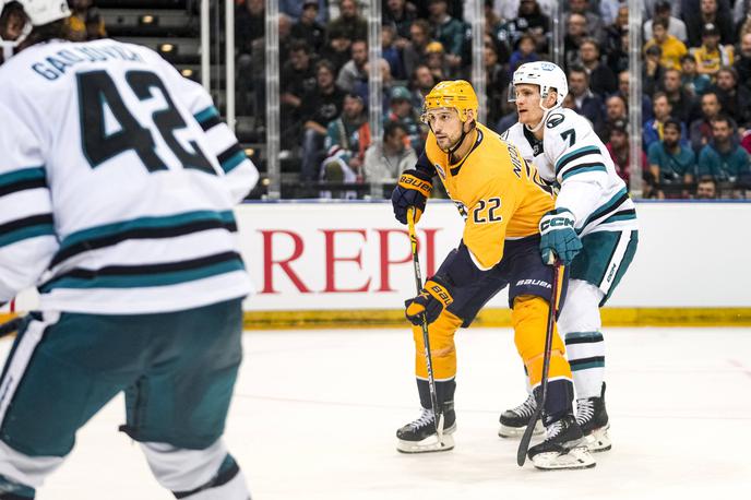 Nashville Predators : San Jose Sharks, NHL | Nino Niederreiter je k zmagi Nashvilla nad San Josejem dosegel zadetek. | Foto Guliverimage