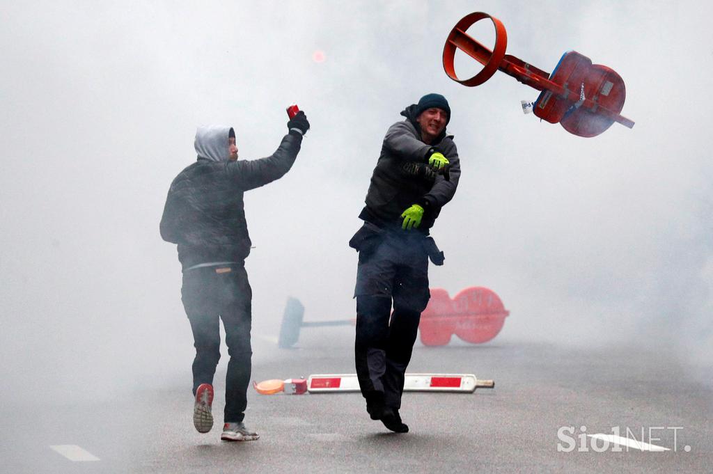 Nasilni protesti v Bruslju