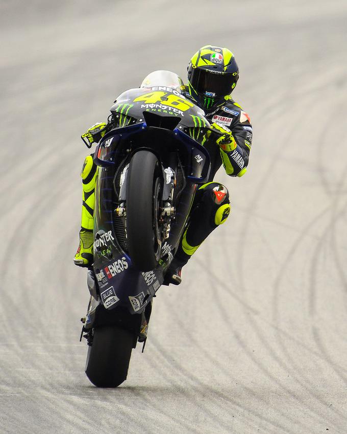 Valentino Rossi je v prvem delu sezone dvakrat stal na stopničkah. Dvakrat je bil drugi. | Foto: Gulliver/Getty Images