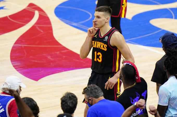 Tako je Bogdanović utišal navijače Philadelphie. | Foto: Guliverimage/Vladimir Fedorenko