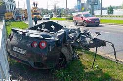 Kako je ruski nogometaš pri 170 km/h razbil nissana GT-R in preživel 