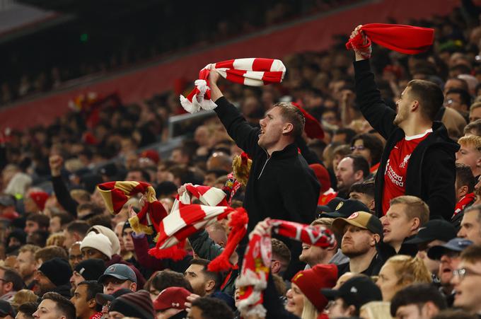 Veselje na tribunah Anfielda | Foto: Reuters