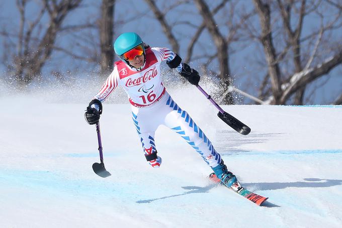 Američanka Melanie Schwartz med smukaško preizkušnjo. | Foto: Getty Images