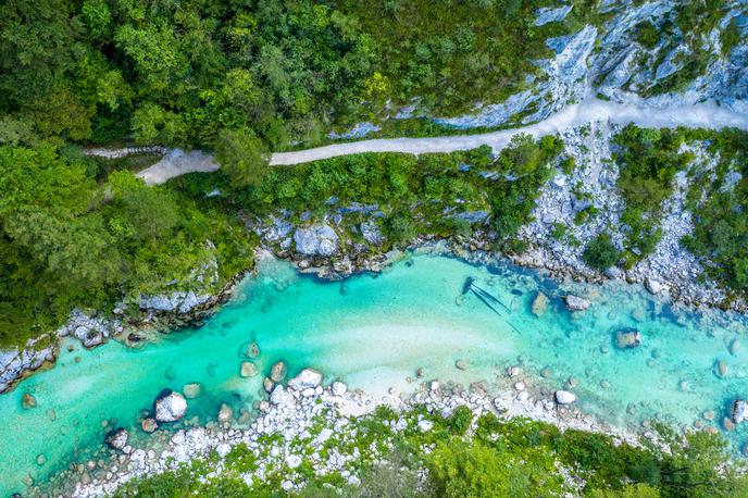 dolina Soče, reka Soča | Civilna zaščita je Sočo zaprla za plovbo. | Foto Getty Images