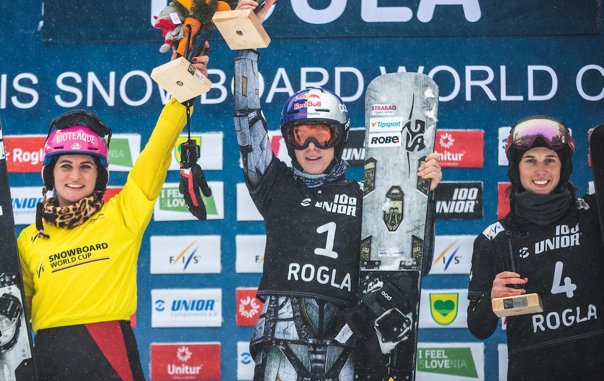 Rogla 2020 - svetovni pokal | Češka dvoživka Ester Ledecka se veseli nove zmage. | Foto Matic Ritonja/Sportida