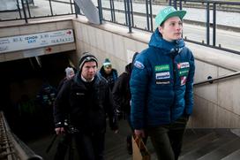 Planica, vlak, skakalci