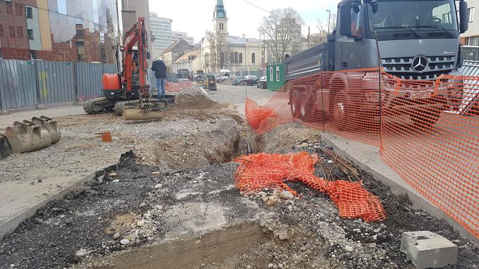 Del Gosposvetske ceste je že postalo gradbišče. | Foto: Gregor Pavšič