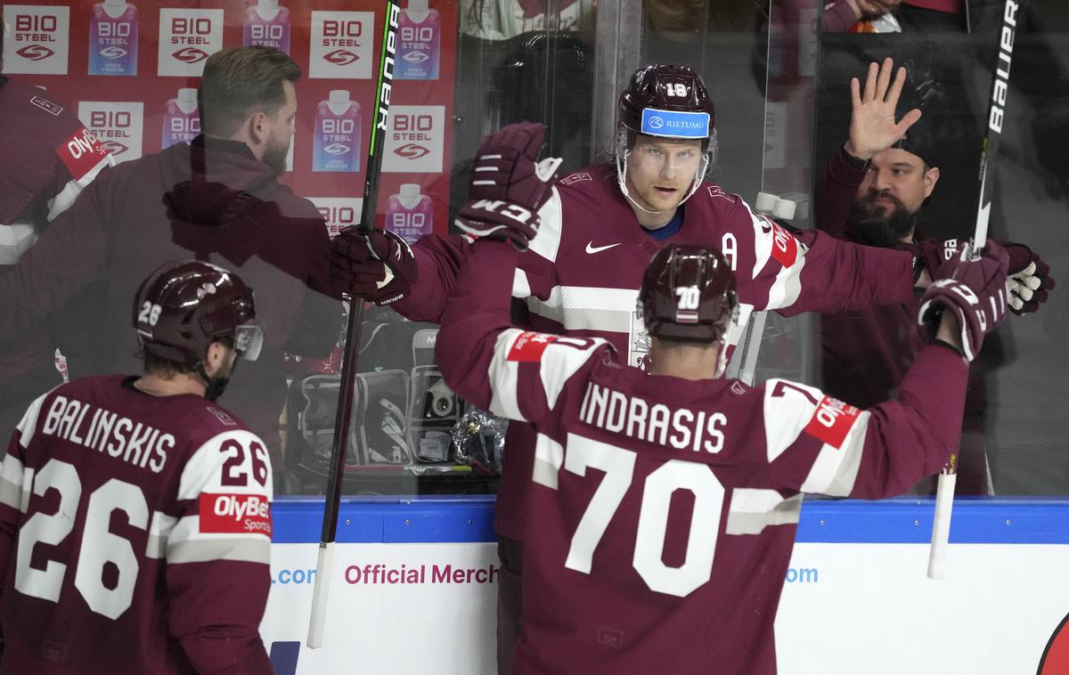 hokej SP Latvija | Latvija je v sredo popoldne z 2:1 premagala Norveško, ki je bila dan prej boljša od Slovenije. | Foto Guliver Image