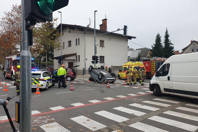 nesreča, LJ | Nesreča se je končala brez hujših posledic, so nam potrdili na PU Ljubljana. | Foto Bralec