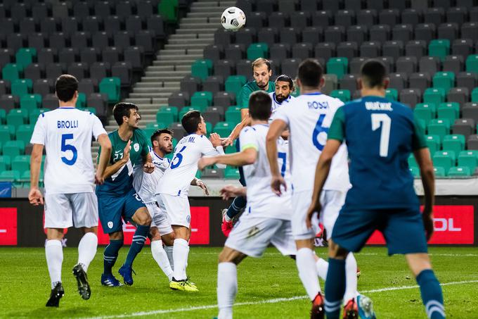 San Marinu je v Stožicah sreča obrnila hrbet. Ni manjkalo veliko in veselili bi se zadetka. | Foto: Grega Valančič/Sportida